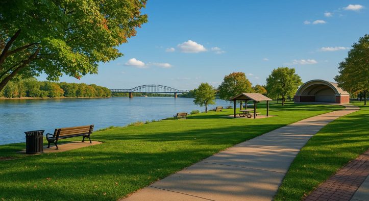 Muscatine Riverfront Park: A Scenic Getaway for Relaxing Walks, Picnics, and Stunning Mississippi Views