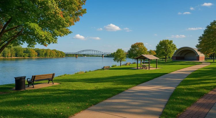 Muscatine Riverfront Park A Scenic Getaway for Relaxing Walks, Picnics, and Stunning Mississippi Views