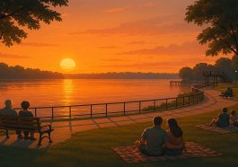 Sunset at Riverside Park Muscatine’s Most Peaceful Viewpoint