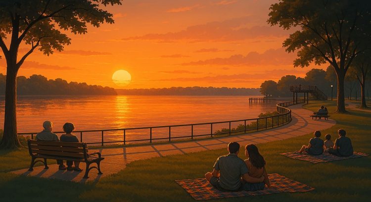 Sunset at Riverside Park Muscatine’s Most Peaceful Viewpoint