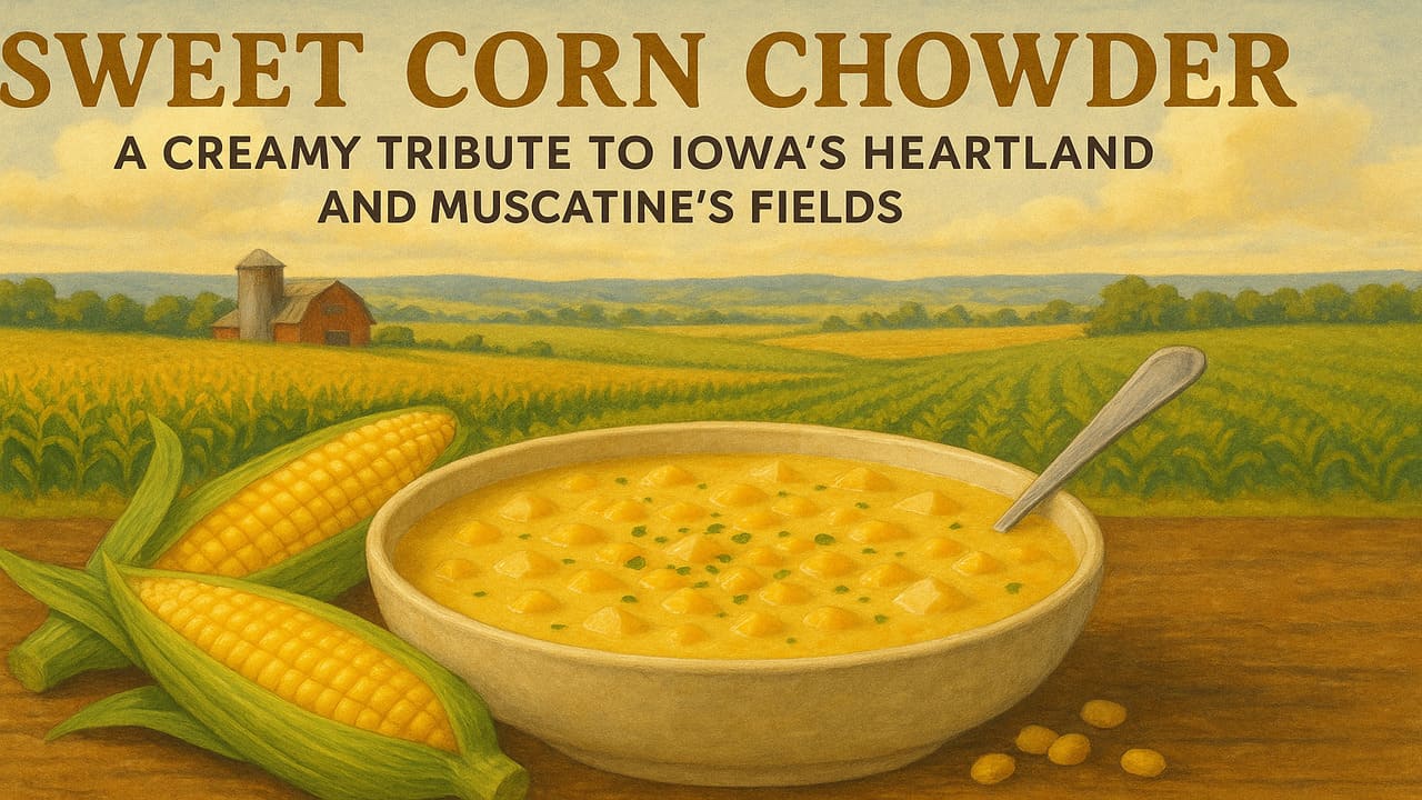 Sweet Corn Chowder A Creamy Tribute to Iowa’s Heartland and Muscatine’s Fields