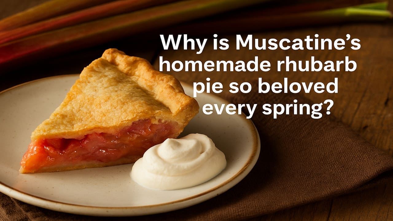 A Slice of Spring The Tangy Tradition of Homemade Rhubarb Pie in Muscatine