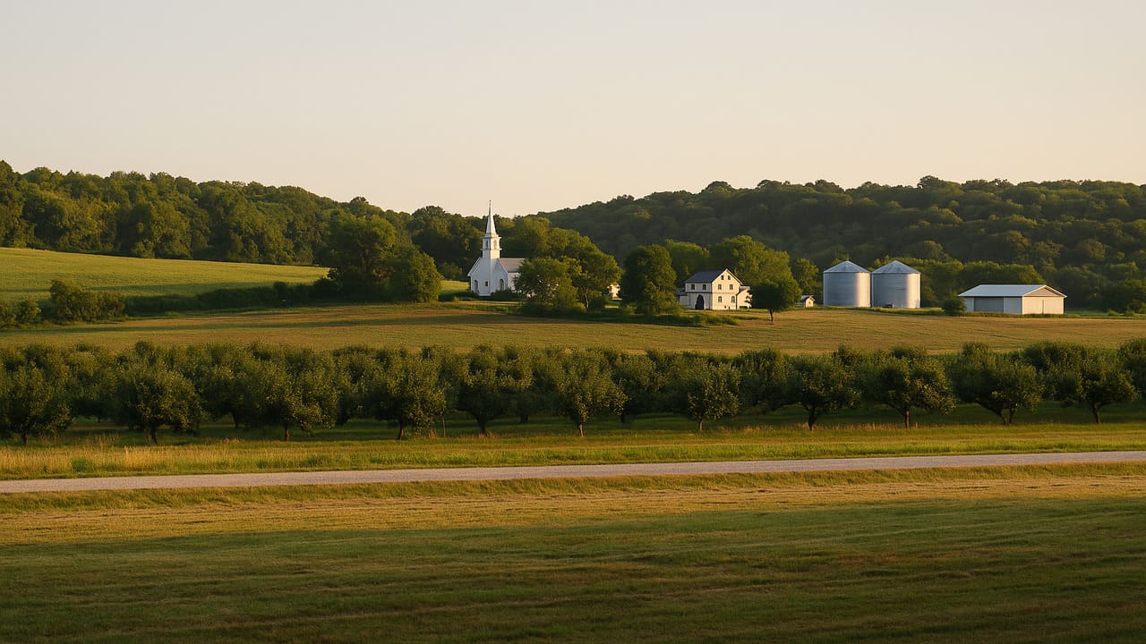 Sweetland Township Hills, Orchards, and Heartland Charm near Muscatine